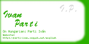 ivan parti business card